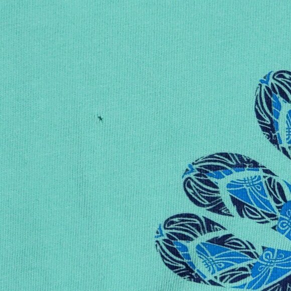 Life is Good Flip Flop Sunburst Green V-neck Short Sleeve Crusher Tee - S - Picture 9 of 10